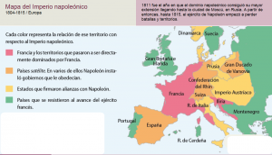 Mapa. Imperio napoleónico.