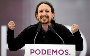 Podemos ('We can') Secretary General Pablo Iglesias speaks during a meeting in Oviedo, Spain, May 17, 2015. The Spanish municipal elections will be held at once across all of Spain on May 24, while regional elections will be held the same day in 13 of the 17 autonomous communities. REUTERS/Eloy Alonso