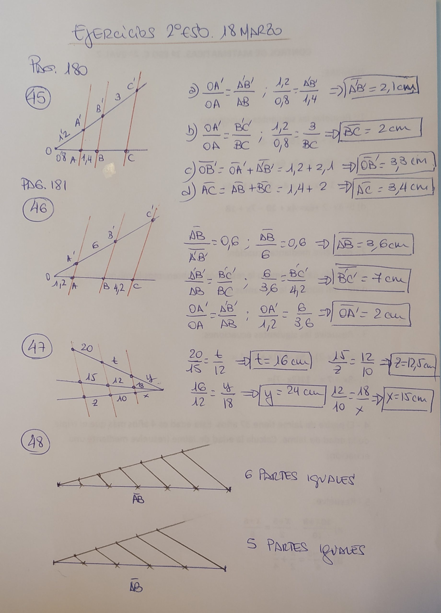 2ºESO CORRECCIÓN DE EJERCICIOS DEL 18 DE MARZO MATEMÁTICAS 1º y 2º ESO