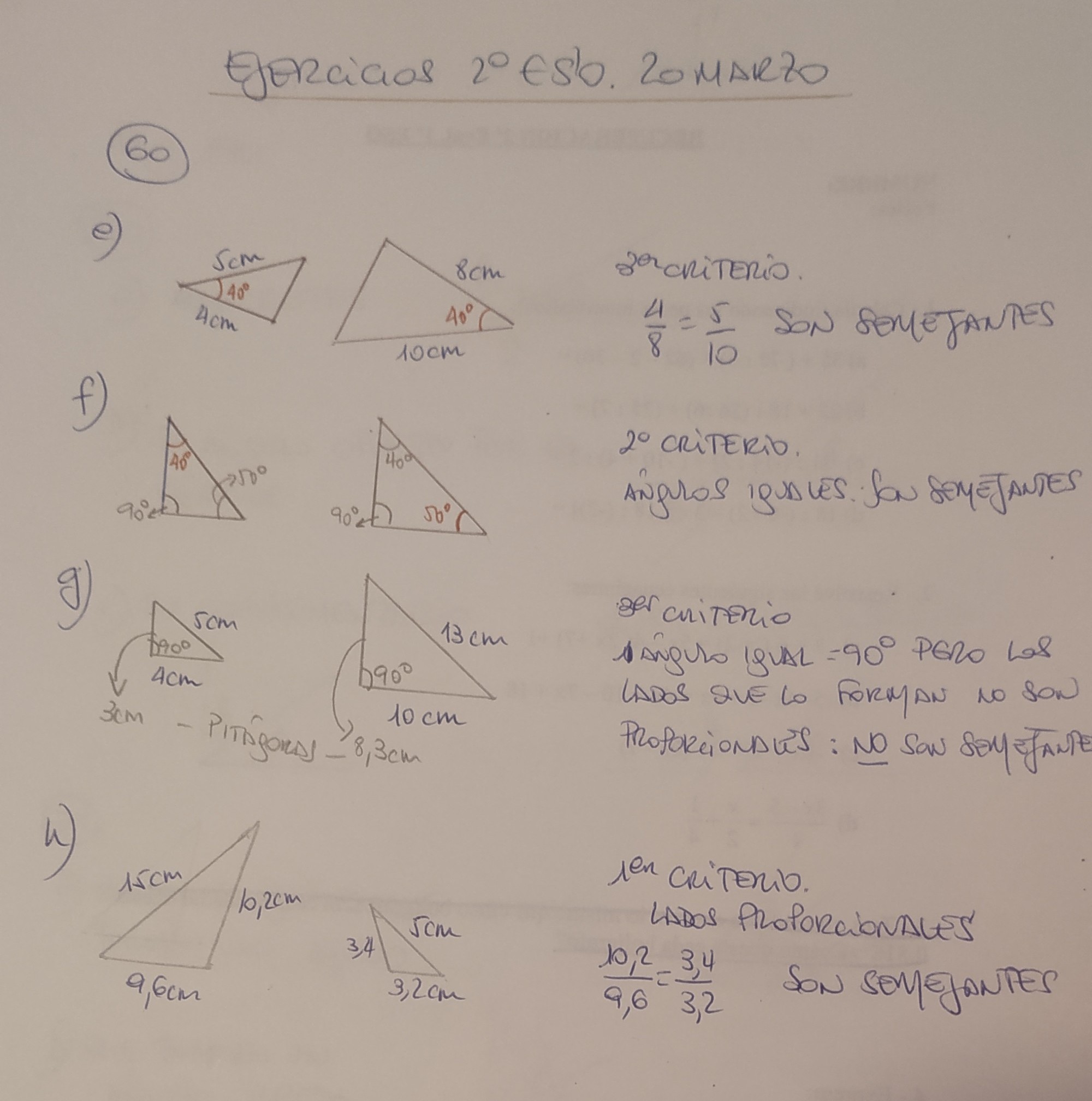 2ºESO CORRECCIÓN EJERCICIOS DÍA 20 DE MARZO MATEMÁTICAS 1º y 2º ESO